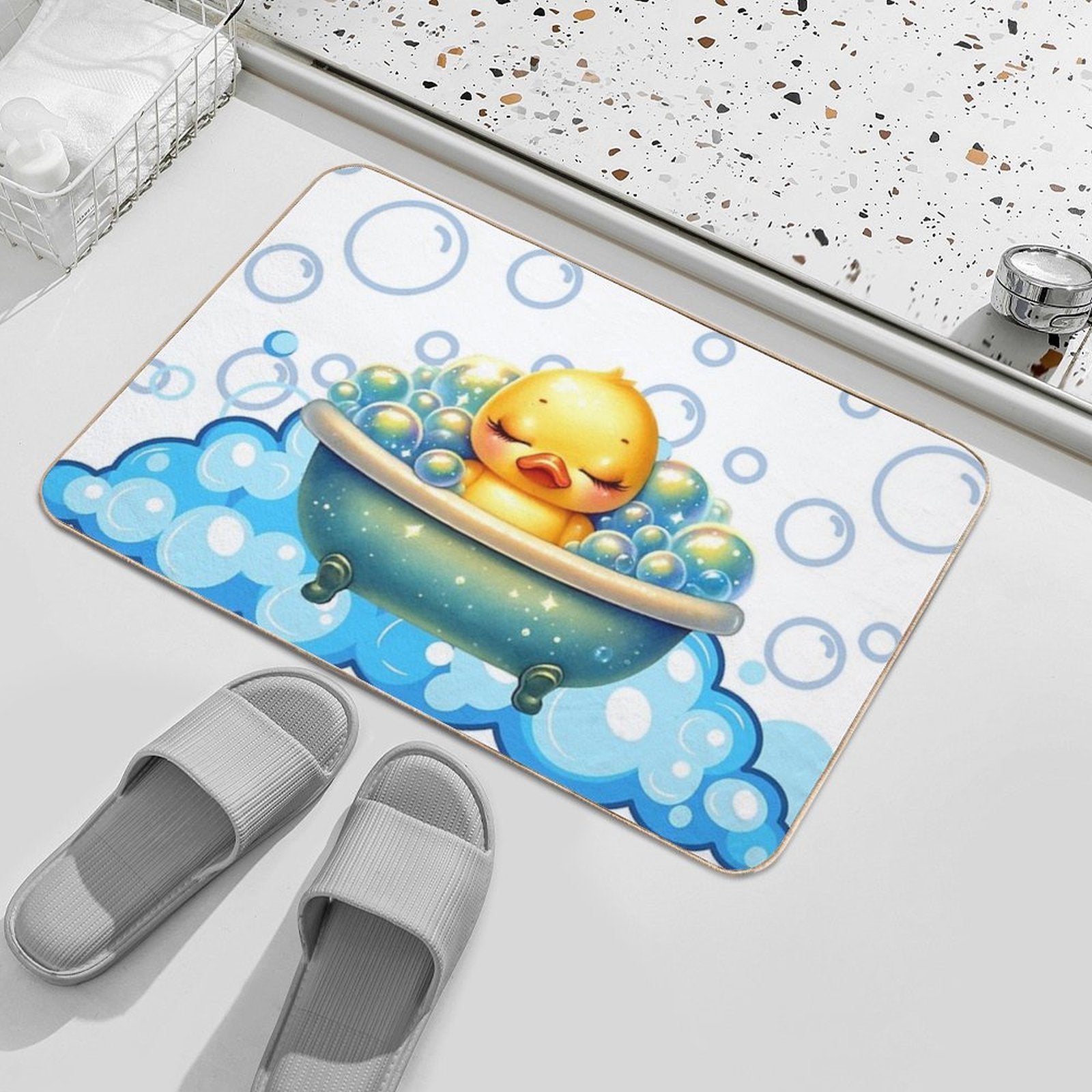 Bubble Bath Bliss  Fade-Resistant Bath Mat