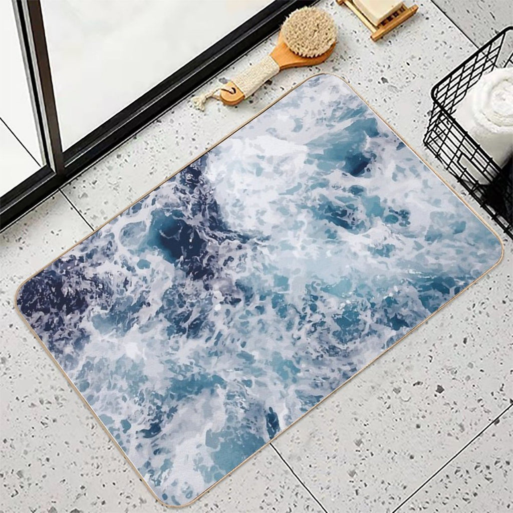 Ocean Beach Bathmat for Shower  Odorless Bath Mat