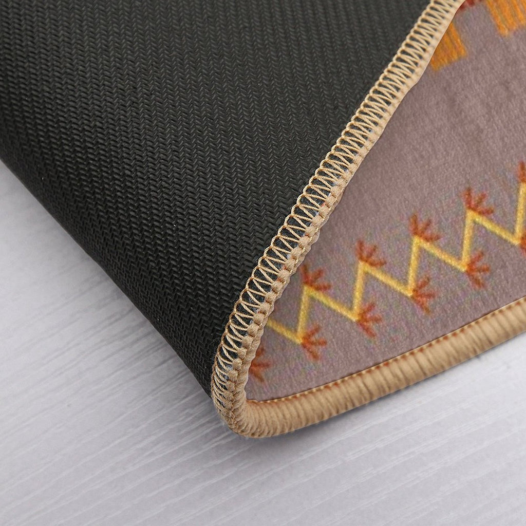Sewing Stitch Patterns on Textured Fabric Effect Background  Anti-Trip Bath Mat