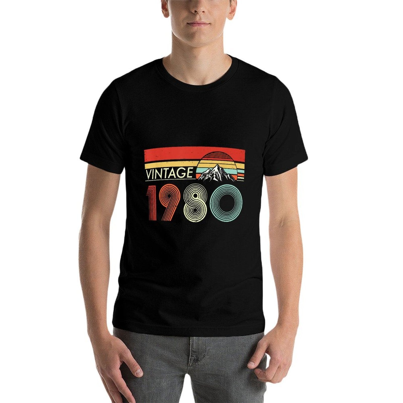 Vintage 1980 Funny 40 Years Old Boys And Girls 40th Birthday  High-quality Stitching T-Shirt
