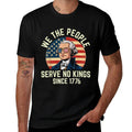 4th of July No King in USA 1776 Patriotic American  Oversized Silhouette T-Shirt