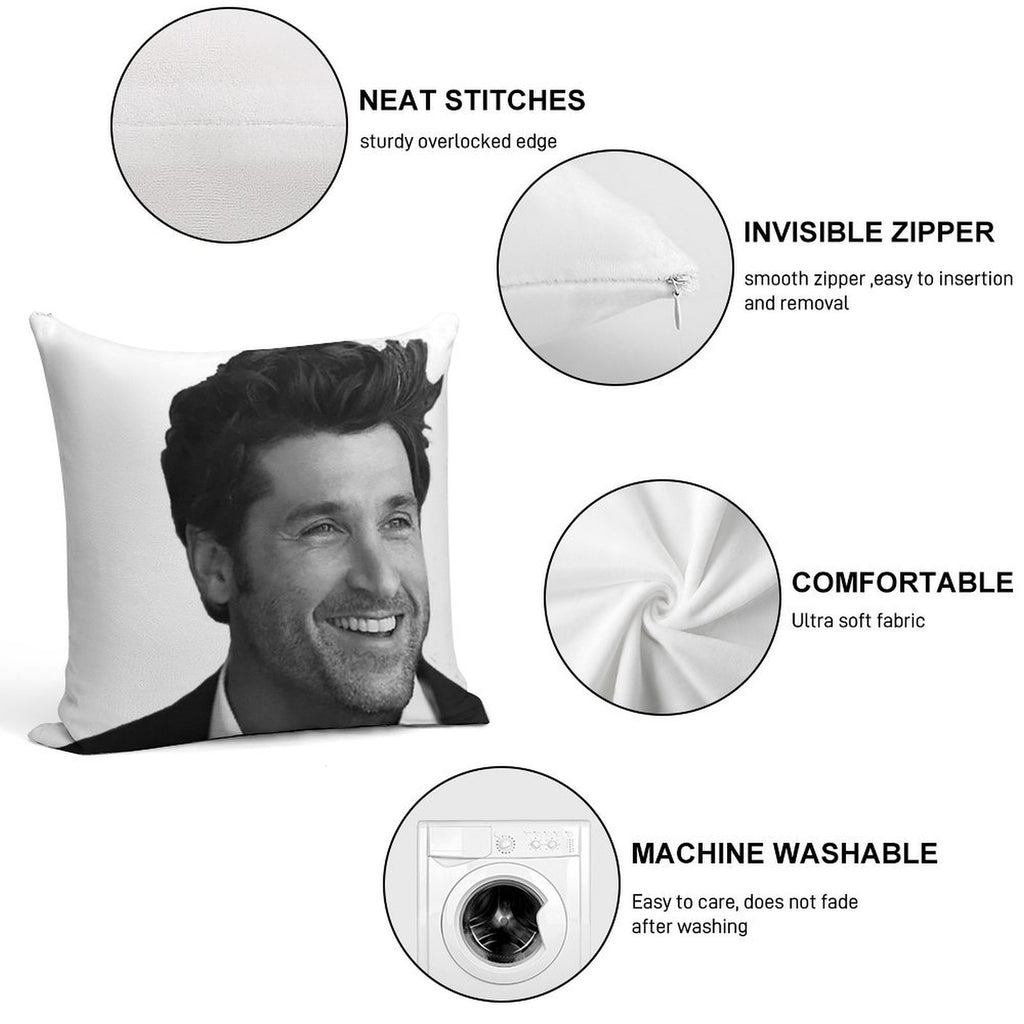 Patrick Dempsey Soft Multiple Sizes Throw Pillow