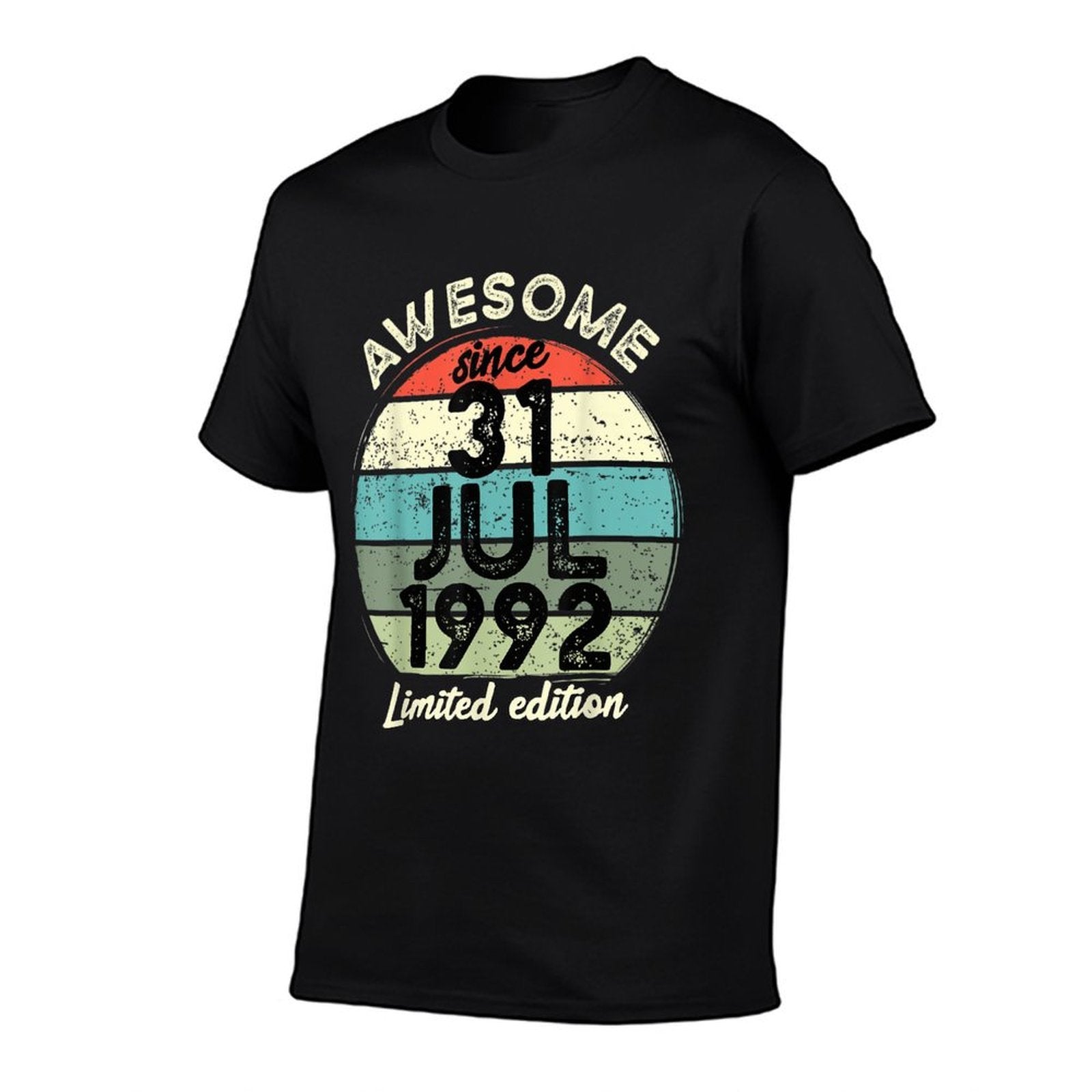 30 Year Old Birthday 31 July 1992 30th Birthday  Rolled Sleeves T-Shirt