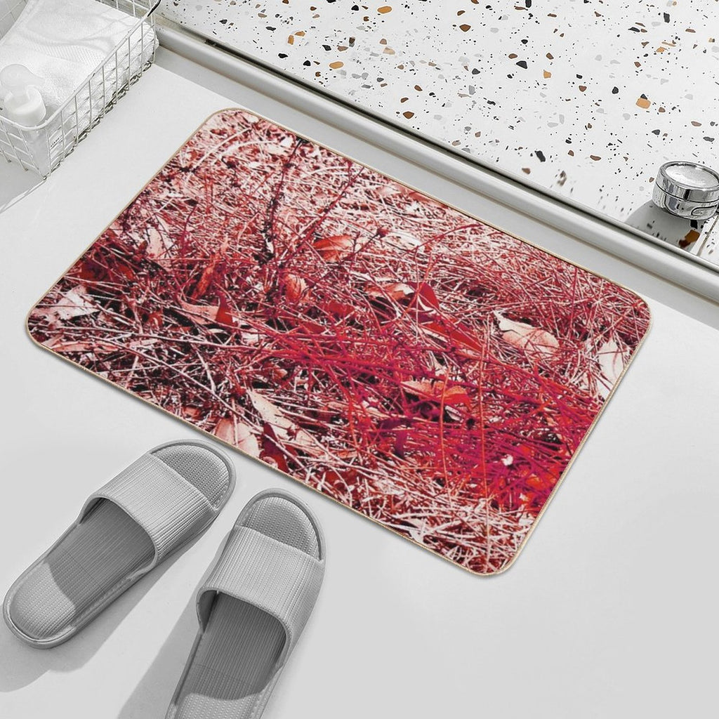 Red Nature  Rapid-Drying Bath Mat