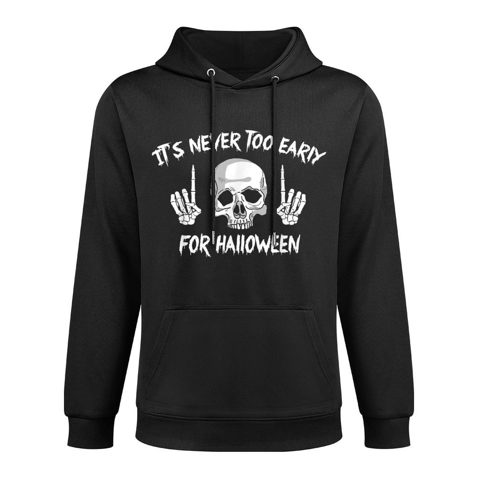 Its Never Too Early For Halloween Goth Halloween Funny Cotton-Polyester Blend Hoodie