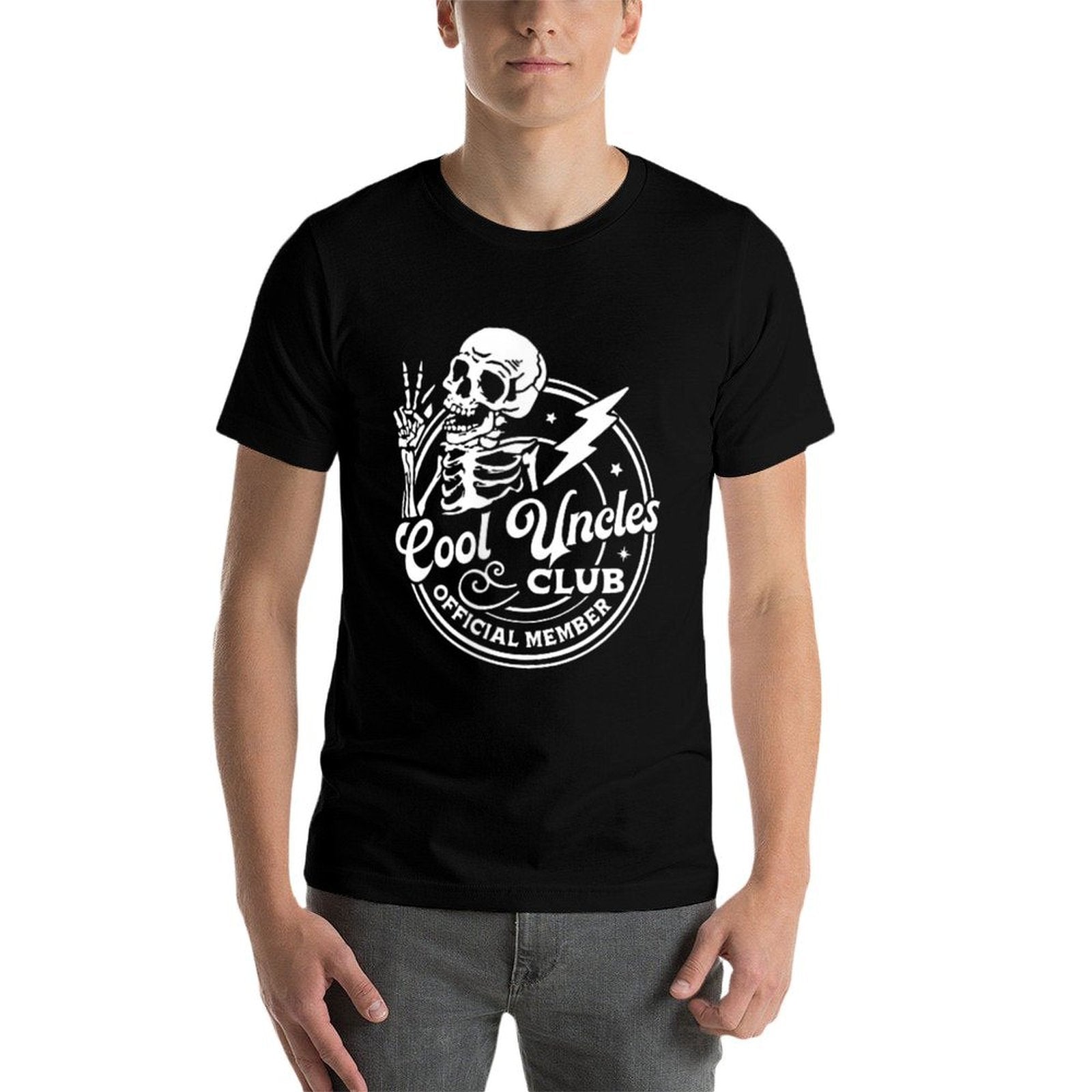 Funny Skeleton Cool Uncles Club Retro New Uncle Father's Day  Durable T-Shirt