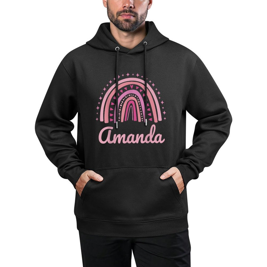 Amanda Name Personalized Funny Women Pink Rainbow Amanda Casual Wear Hoodie