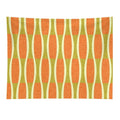 Retro Tiki Pin Stripes 336 Orange Gold And Beige Tapestry