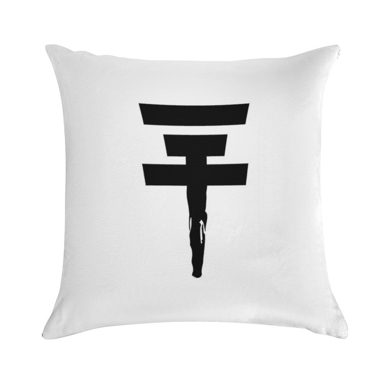 Tokio Hotel Logo (black, Once) Soft Ultra-Soft Texture Throw Pillow