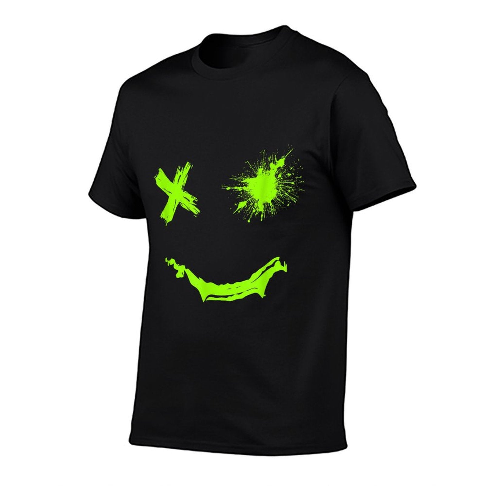 Green Grunge Smile Green Color Graphic  Classic T-Shirt