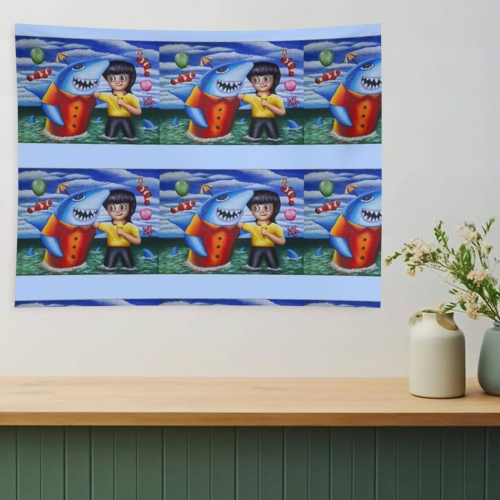 Go to The Sea with My Friends 02 Tapestry
