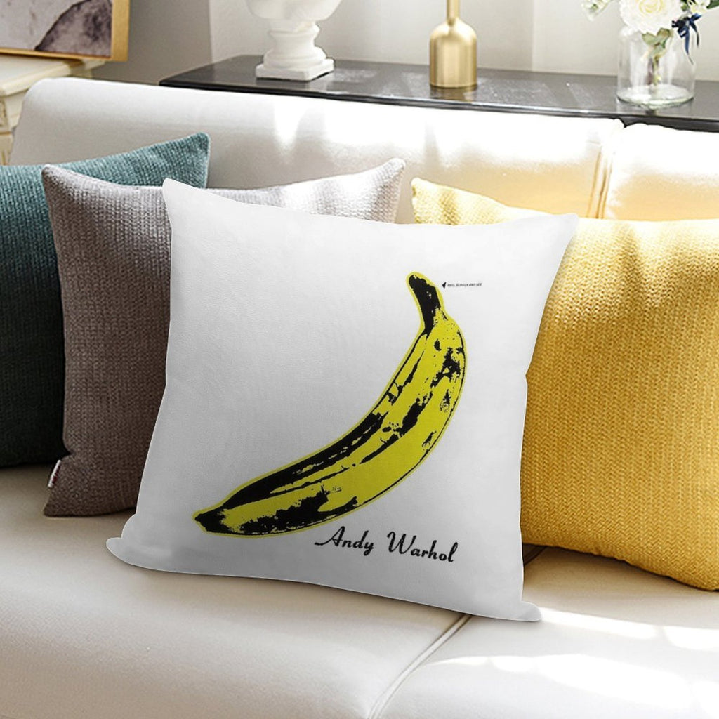 Andy Warhol Banana Velvet Underground Peel Slowly And See Soft Hidden Zipper Throw Pillow