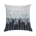 Soft Blue Hexagons Soft Reinforced Edging Throw Pillow