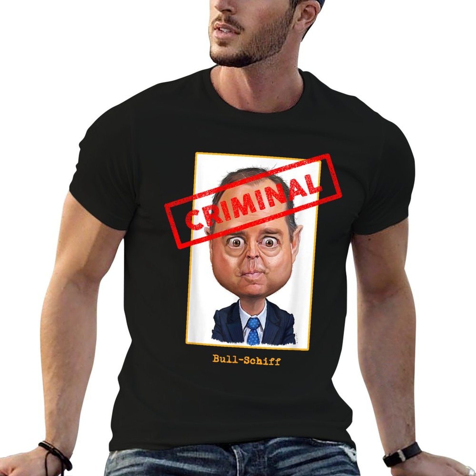 Bull Schiff Meme Shifty Adam Schiff, Trump 2020 Impeachment  Versatile T-Shirt