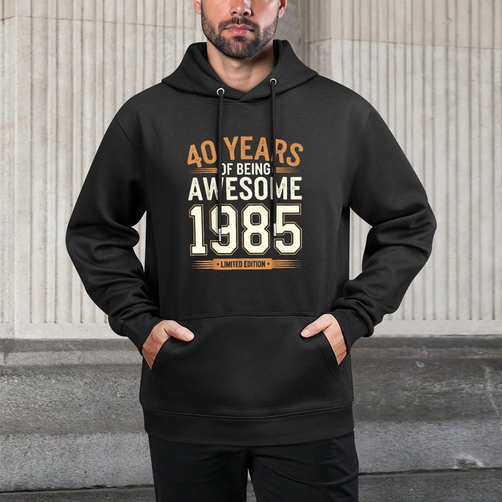 40 Year Birthday Decorations Men Gag 40yr 1985 40th Birthday Unisex Design Hoodie