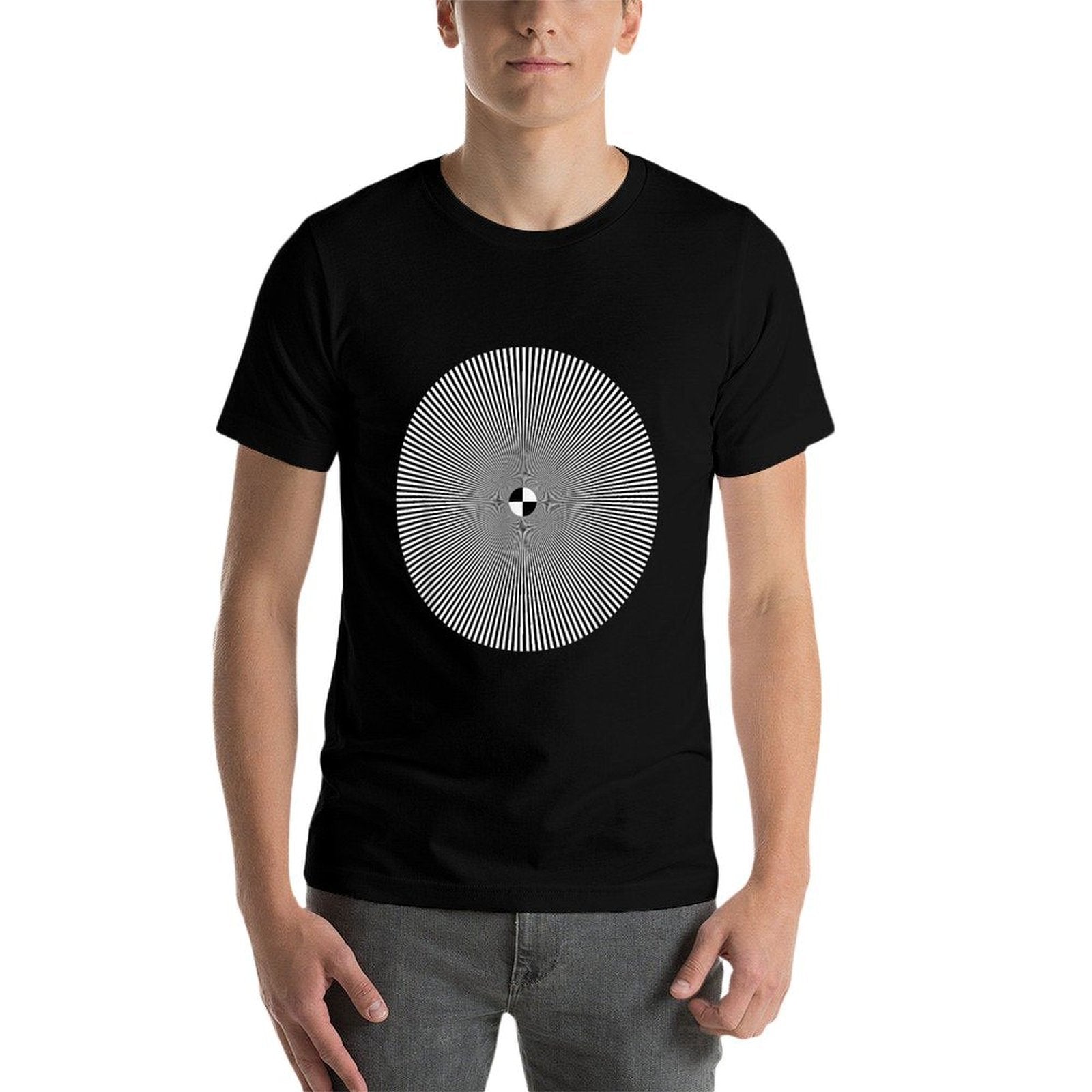 Optical Art Test Pattern Design For Television  Odor-resistant T-Shirt