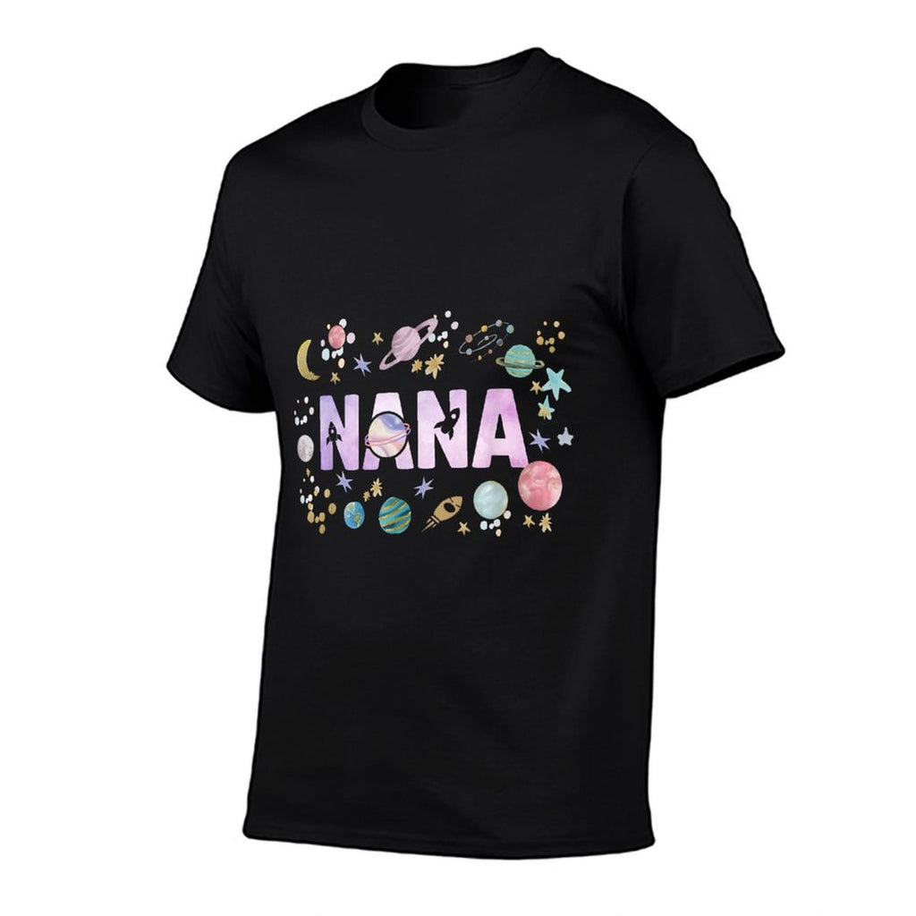Nana Outer Space Birthday Girl 1st Trip Around The Sun  Heathered Texture T-Shirt