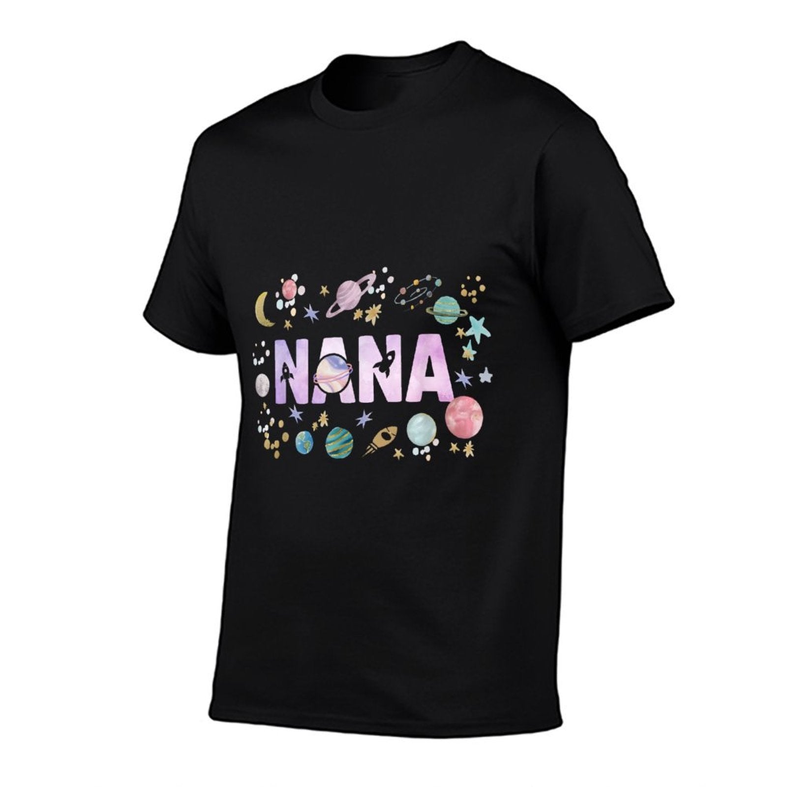 Nana Outer Space Birthday Girl 1st Trip Around The Sun  Heathered Texture T-Shirt
