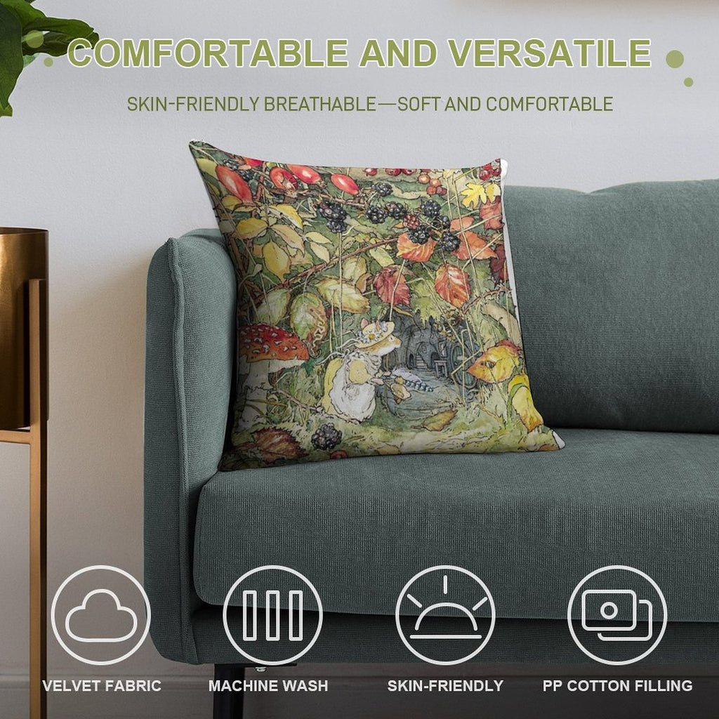 Primrose at The Entrance to The Tunnels Soft Washable Throw Pillow