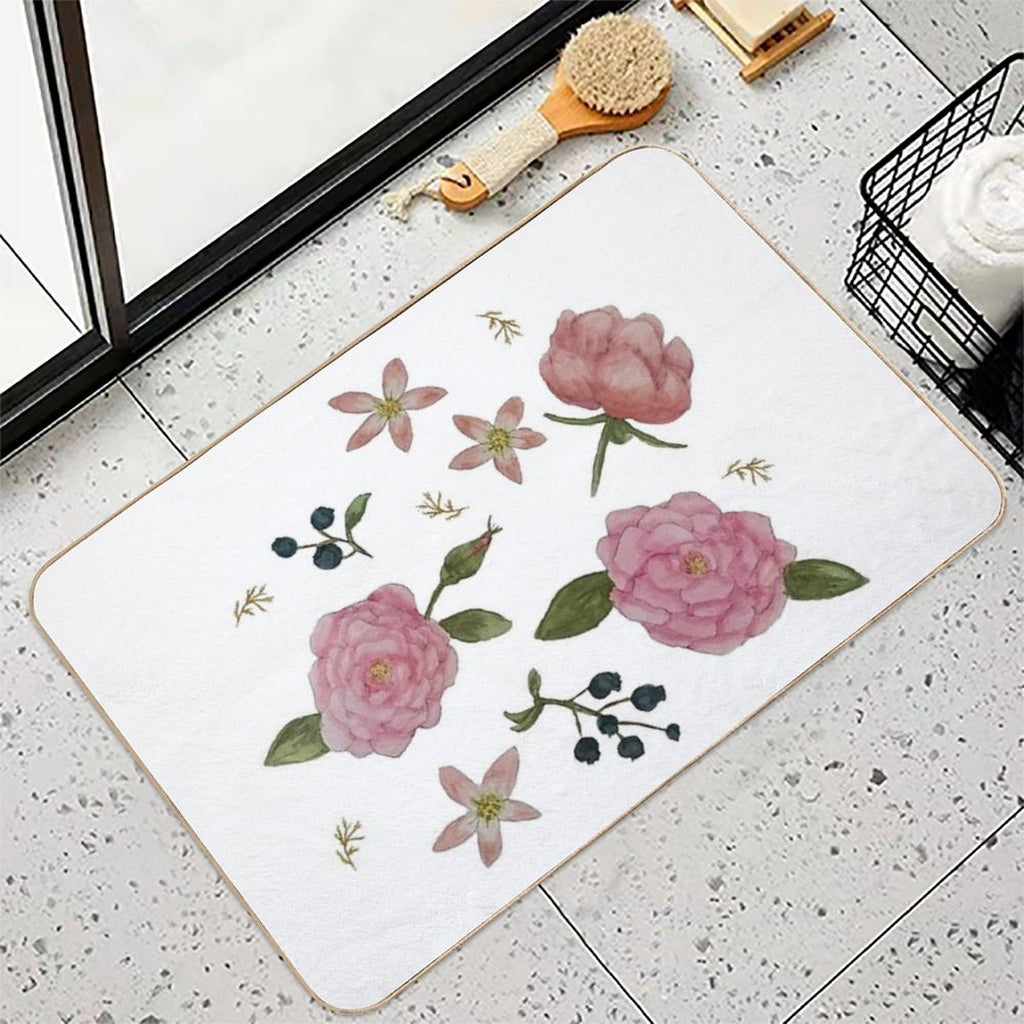 Evie's Flowers  Absorbent Bath Mat