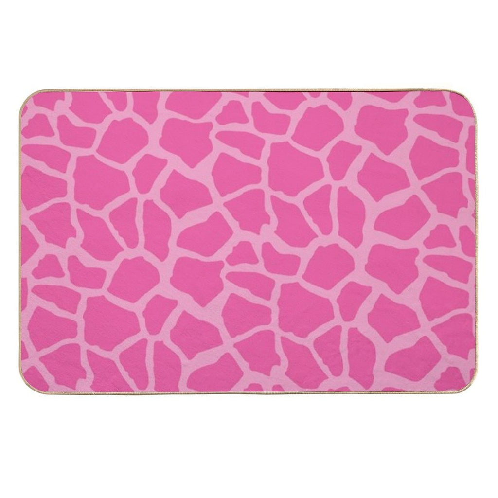 Giraffe Print Hot Pink  Versatile Bath Mat