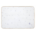 Lilac Stars on White  Non-Slip Bath Mat