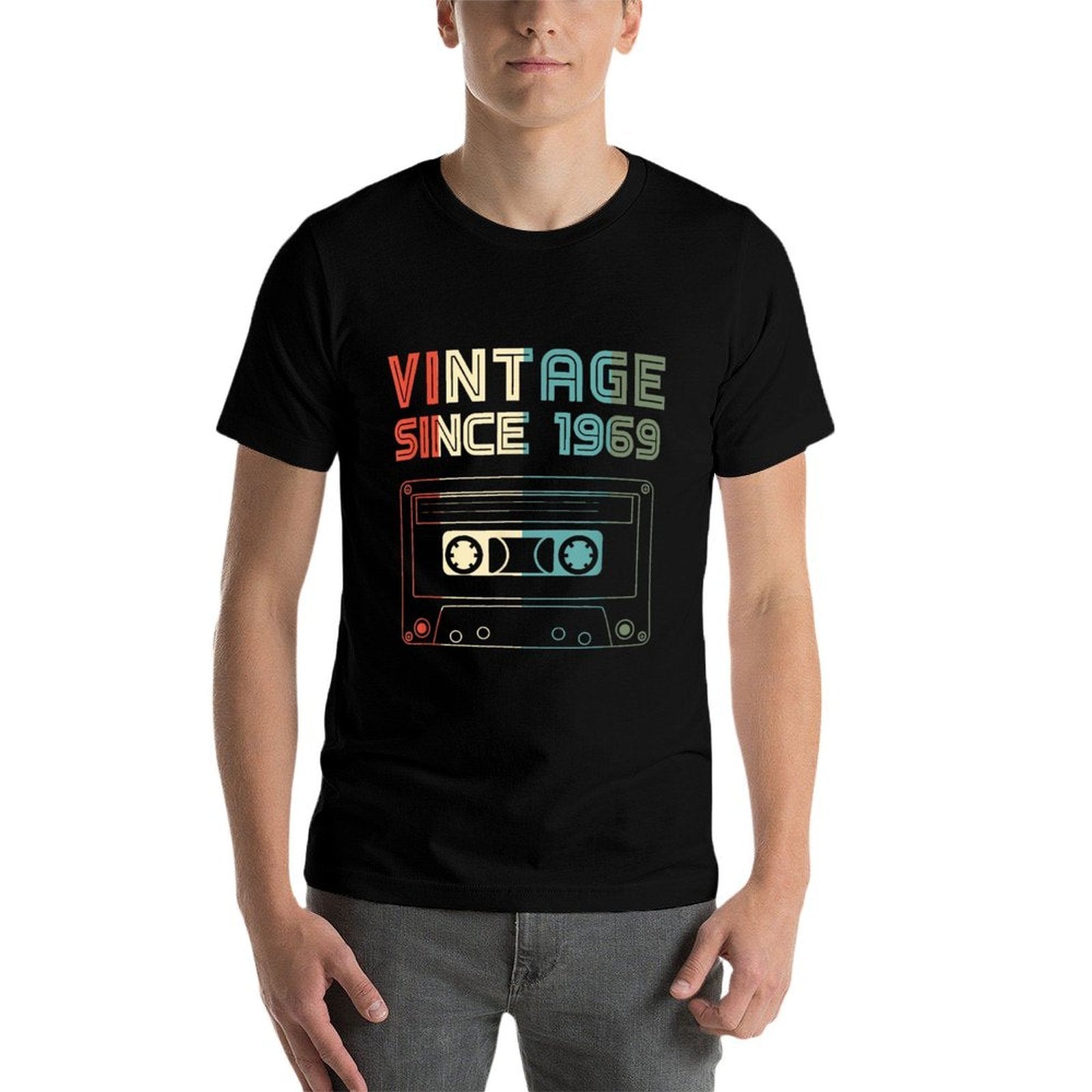 Vintage Since 1969 Cassette - 50th Birthday Graphic  Cotton T-Shirt
