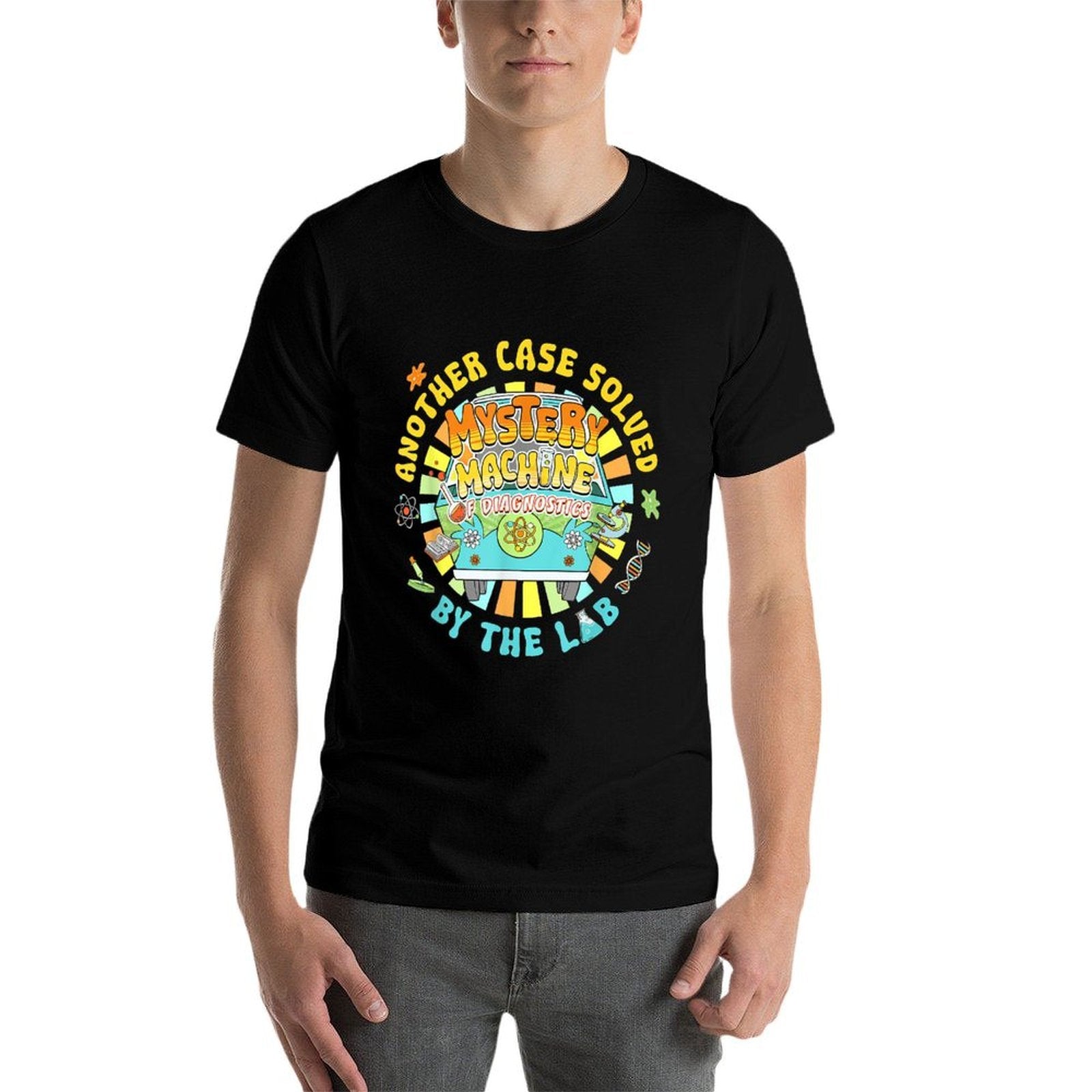 Mystery Funny Machine of Diagnostics Medical Lab Week Tech  Trendy Pattern T-Shirt