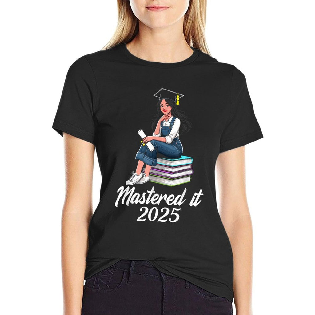 Mastered It 2025 Master Degree Graduation Graduate  Fade-proof Color T-Shirt