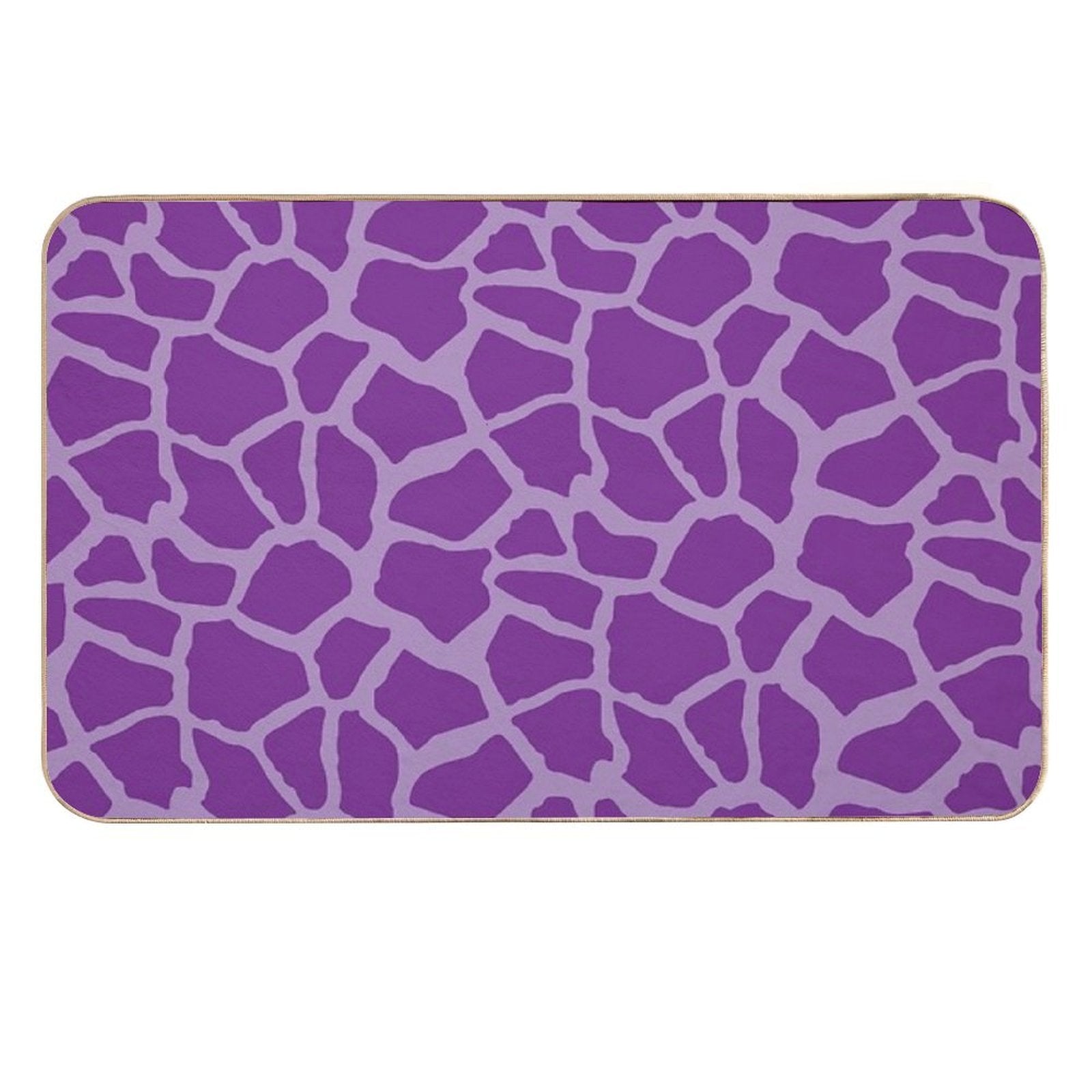 Giraffe Print Bright Purple  Multi-Purpose Bath Mat