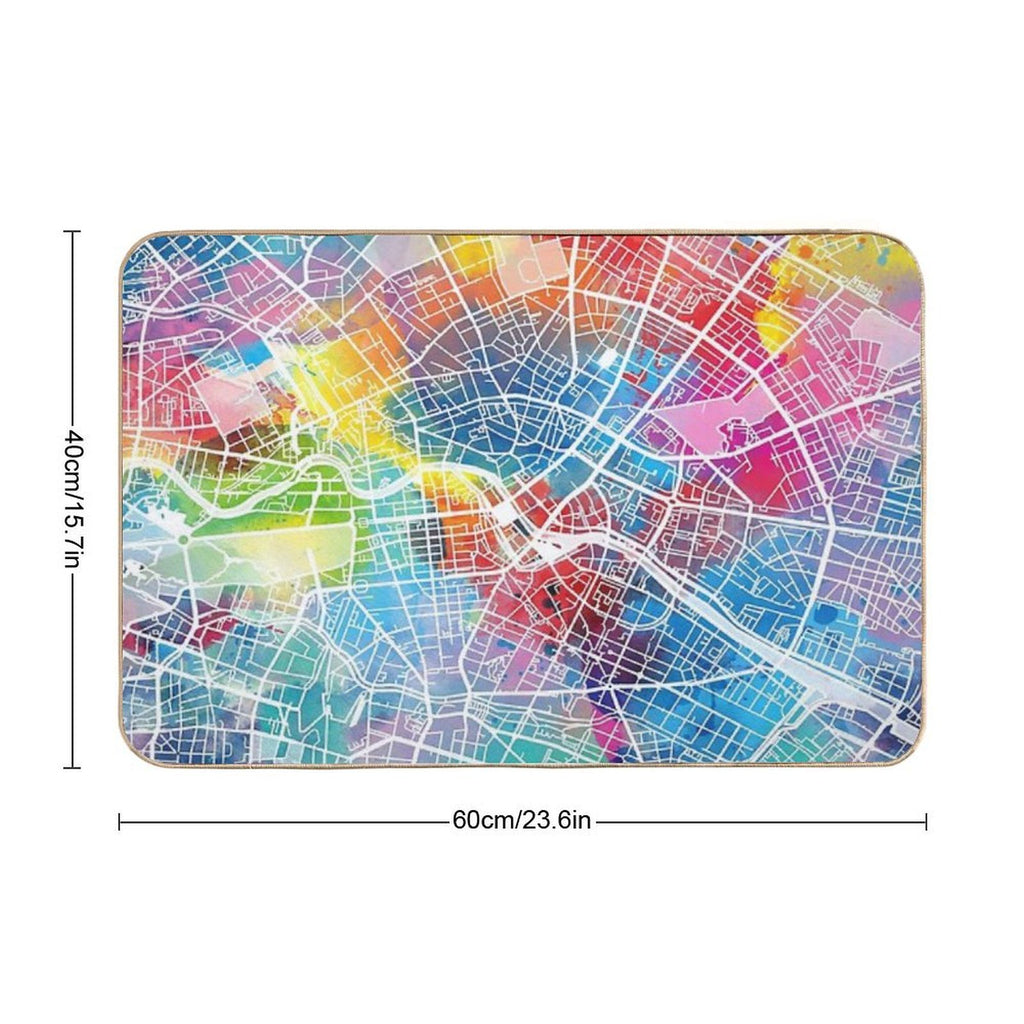 Berlin Map  Eco-Friendly Bath Mat