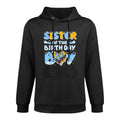 Sister Of The Birthday Boy Funny Blue Dog Family Matching Breathable Fabric Hoodie