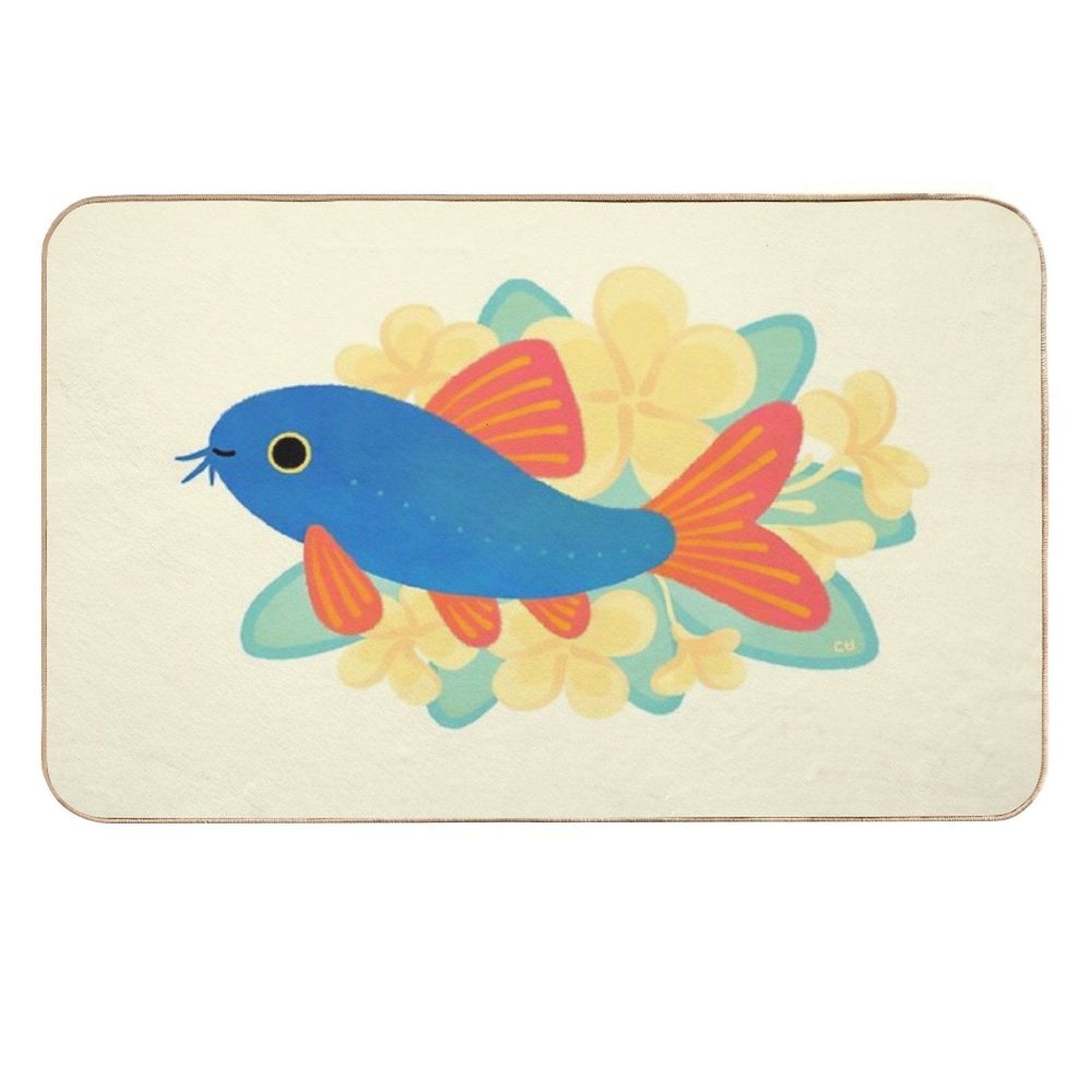 Blue Botia  Odorless Bath Mat
