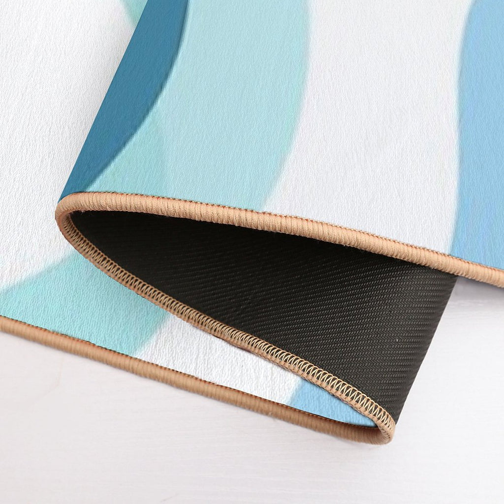 Blue Curve  Fade-Resistant Bath Mat