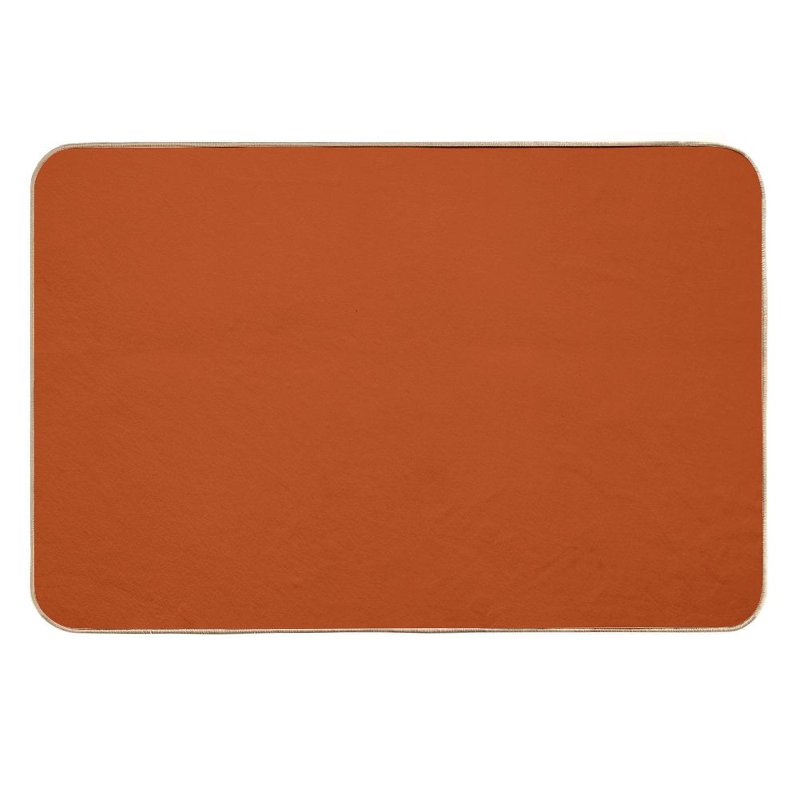 Solid Rust Solid Color  Multi-Purpose Bath Mat