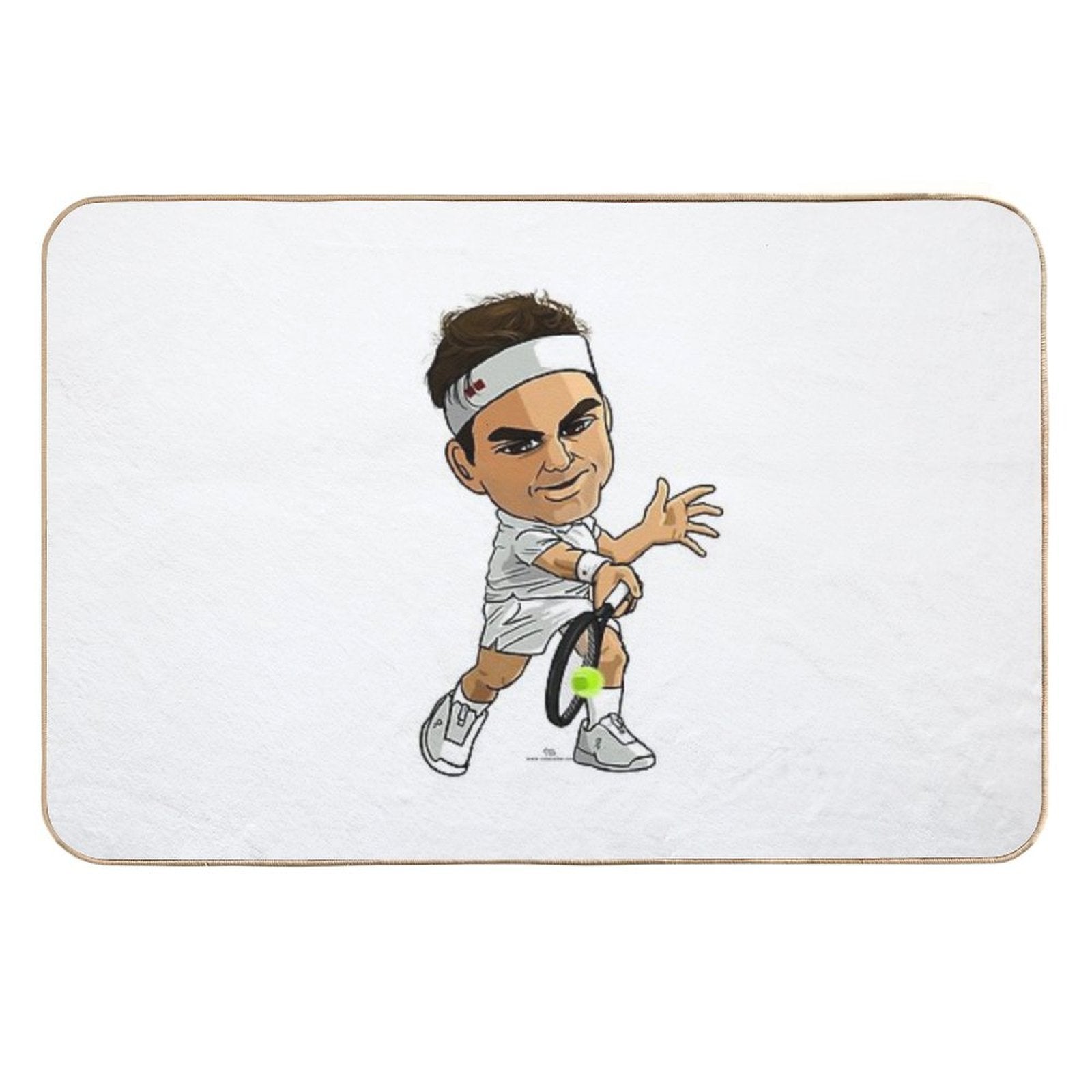 Roger Eyes on Ball  Absorbent Bath Mat