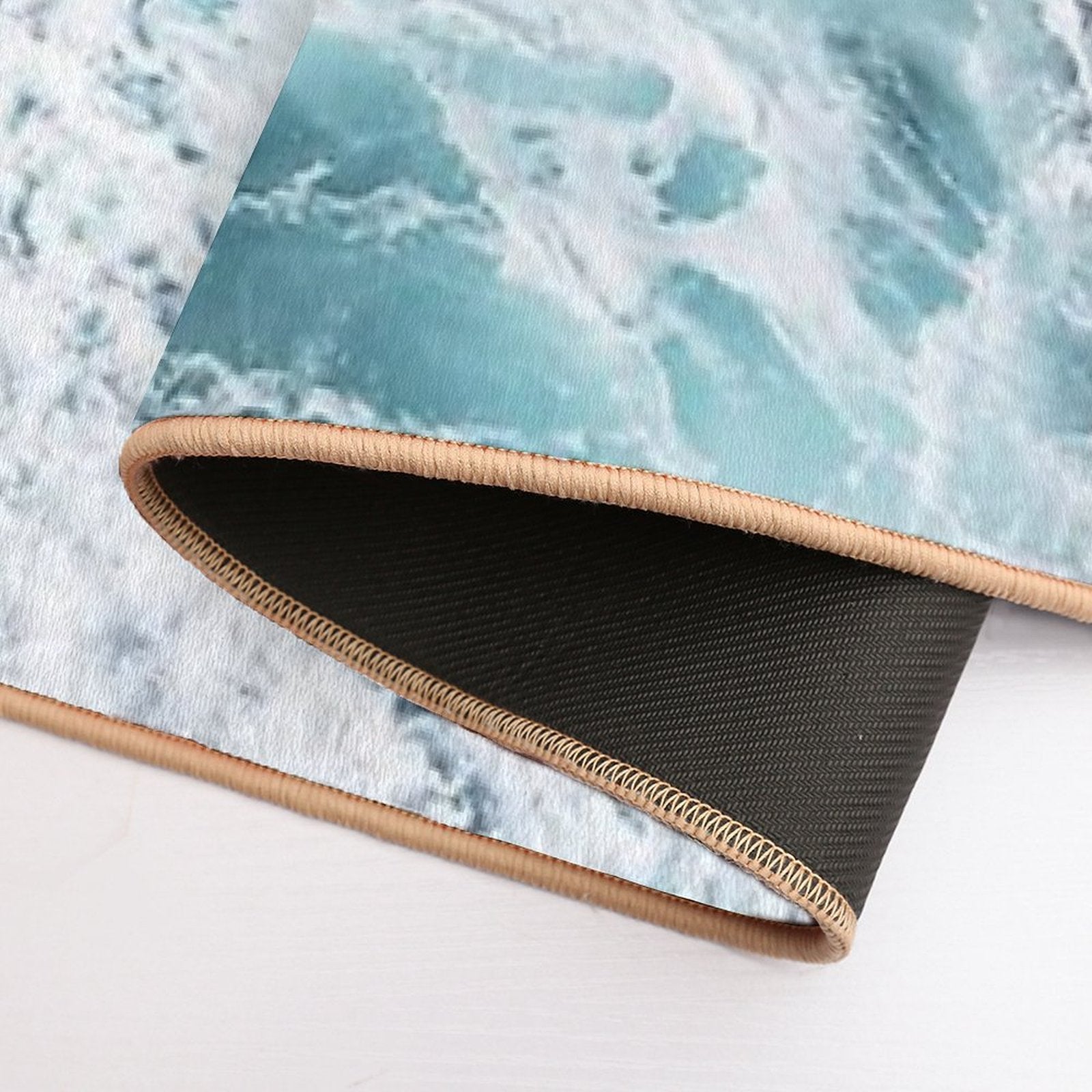 Mesmerizing Blue Ocean Waves  Easy To Clean Bath Mat