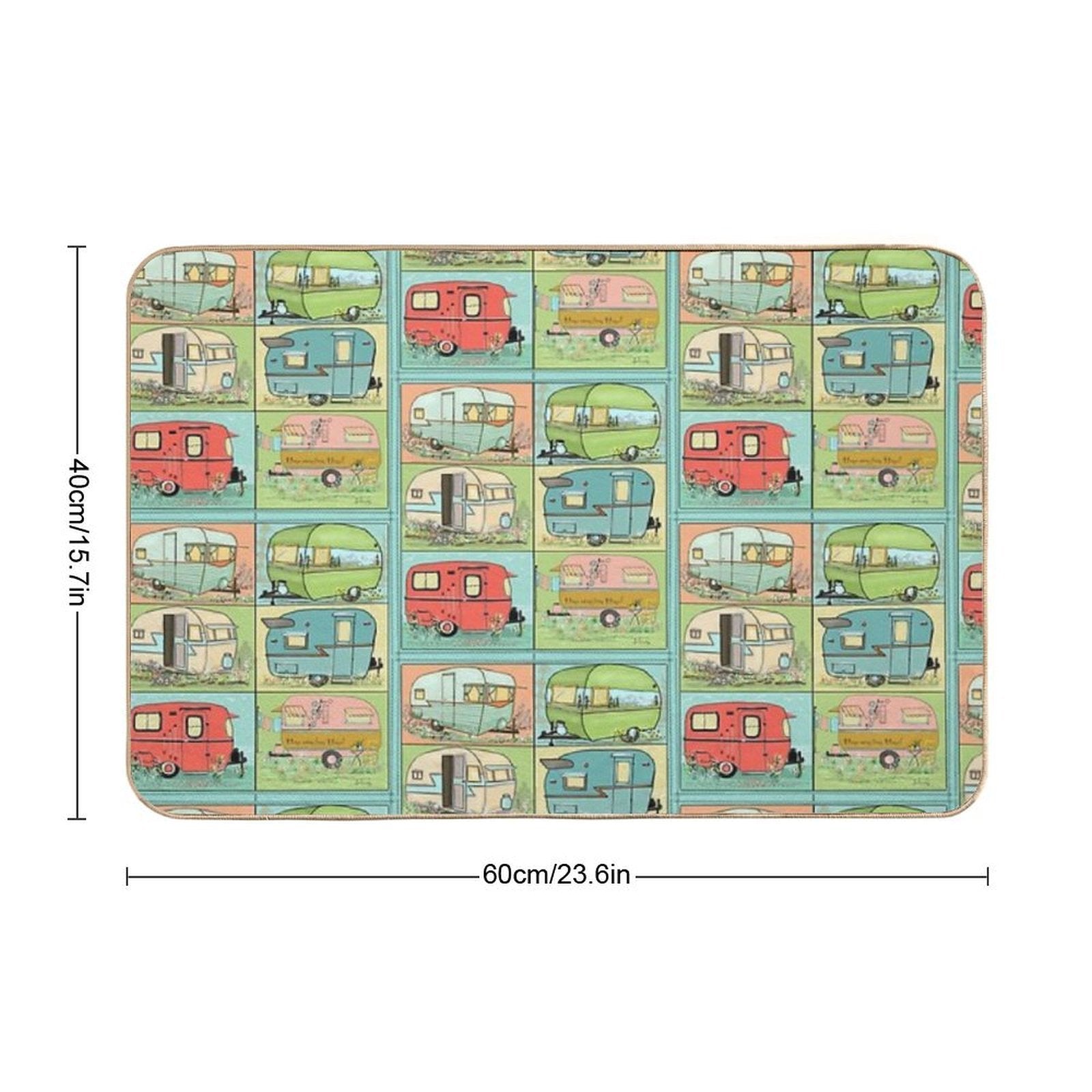 Camping Glamping in Vintage Trailers!  High-Traffic Bath Mat