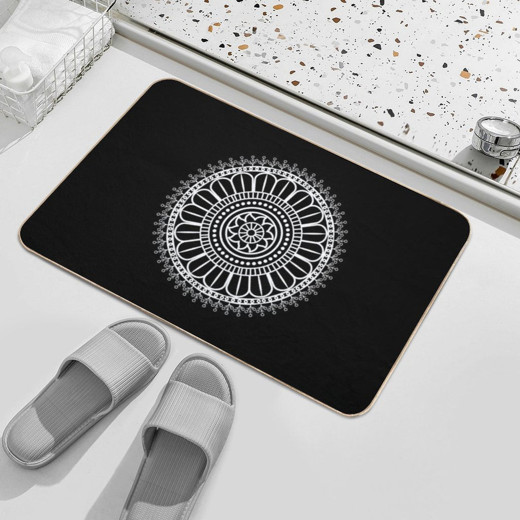 Bohemian Mandala Art.  Repositionable Bath Mat