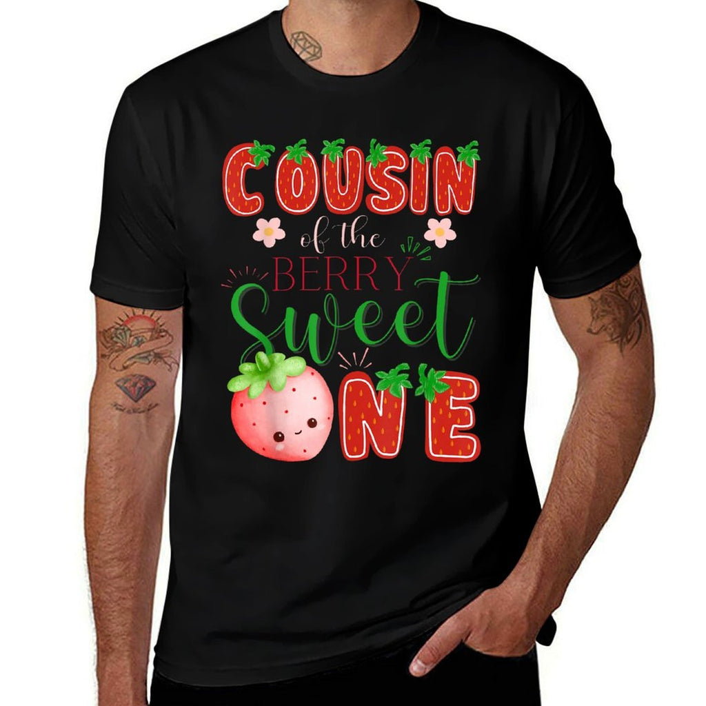 Cousin Of The Berry Sweet One 1St Birthday Strawberry  Tagless Design T-Shirt