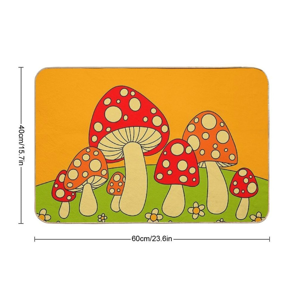 Mushrooms  Pet-Safe Bath Mat