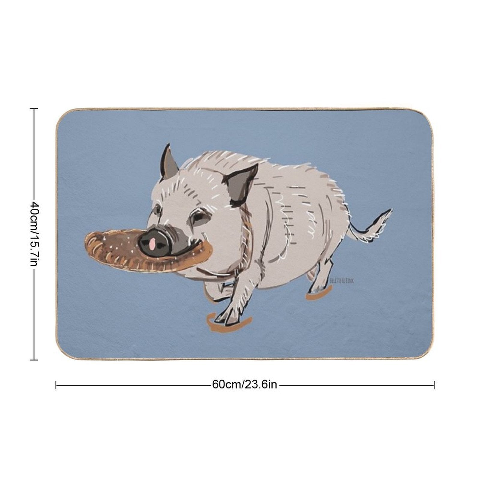 Sulo The Mini Pig  High-Traffic Bath Mat