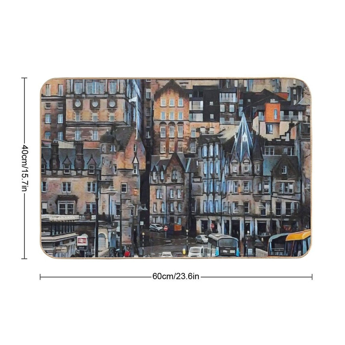 Edinburgh Skyline  Versatile Bath Mat