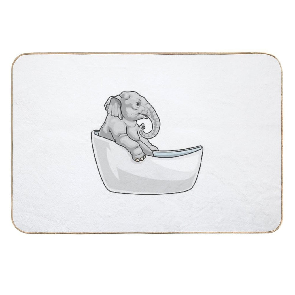 Elephant Bathe Bathtub Durable Bath Mat