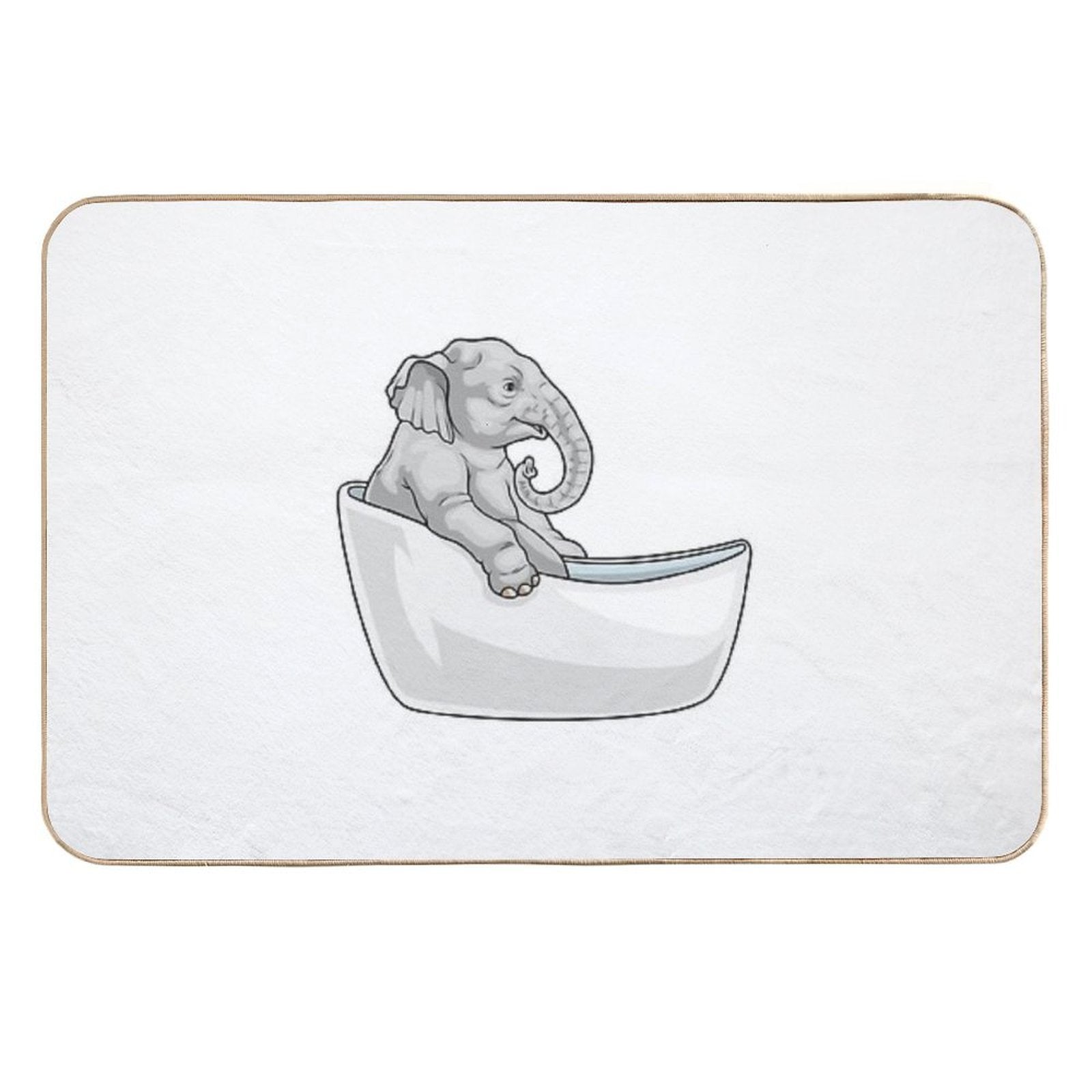 Elephant Bathe Bathtub Durable Bath Mat