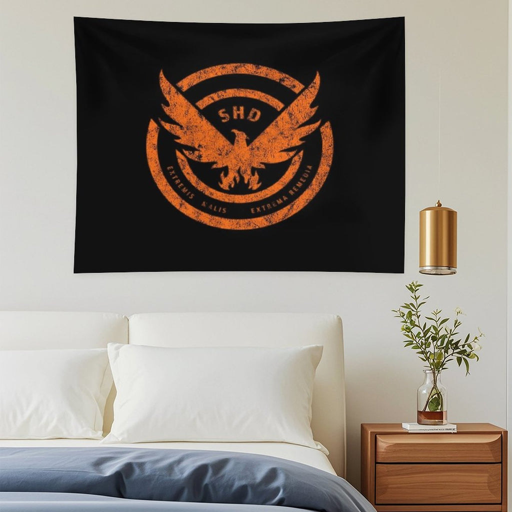 The Division SHD Logo Distressed Orange Tapestry