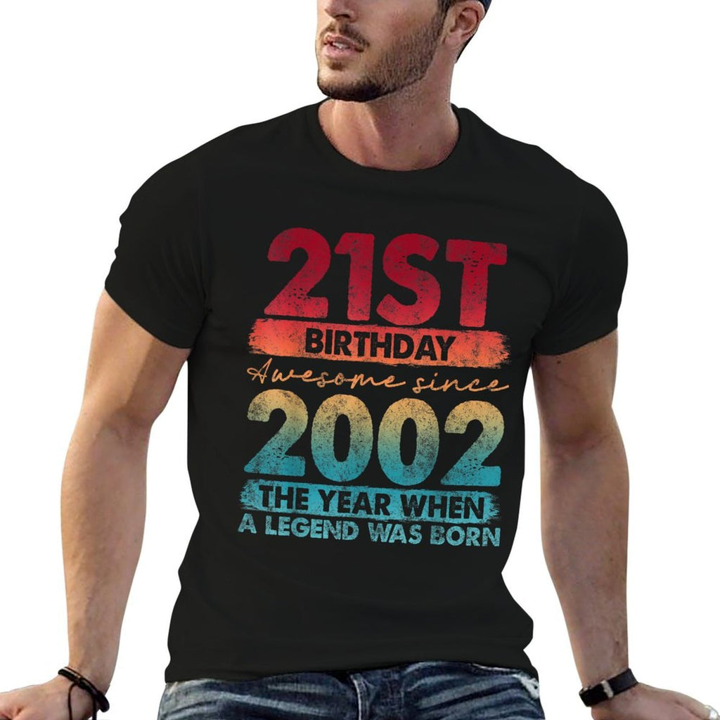 Vintage 2002 21 Year Old Gifts Limited Edition 21st Birthday  Cotton T-Shirt