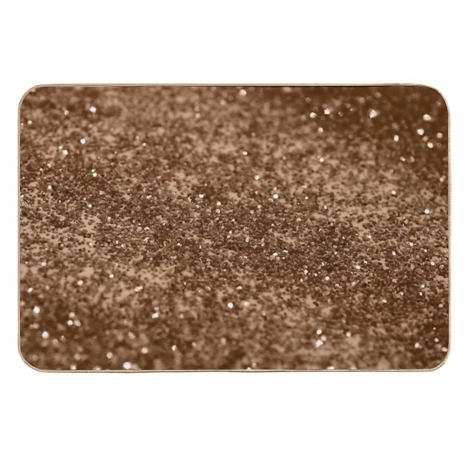 Gold Brown Glam #2 (Photo of Glitter Only - Not Reflective)  Pet-Safe Bath Mat