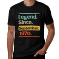 Vintage Retro Legend Since September 1970 50th Birthday Gift  Heathered Texture T-Shirt