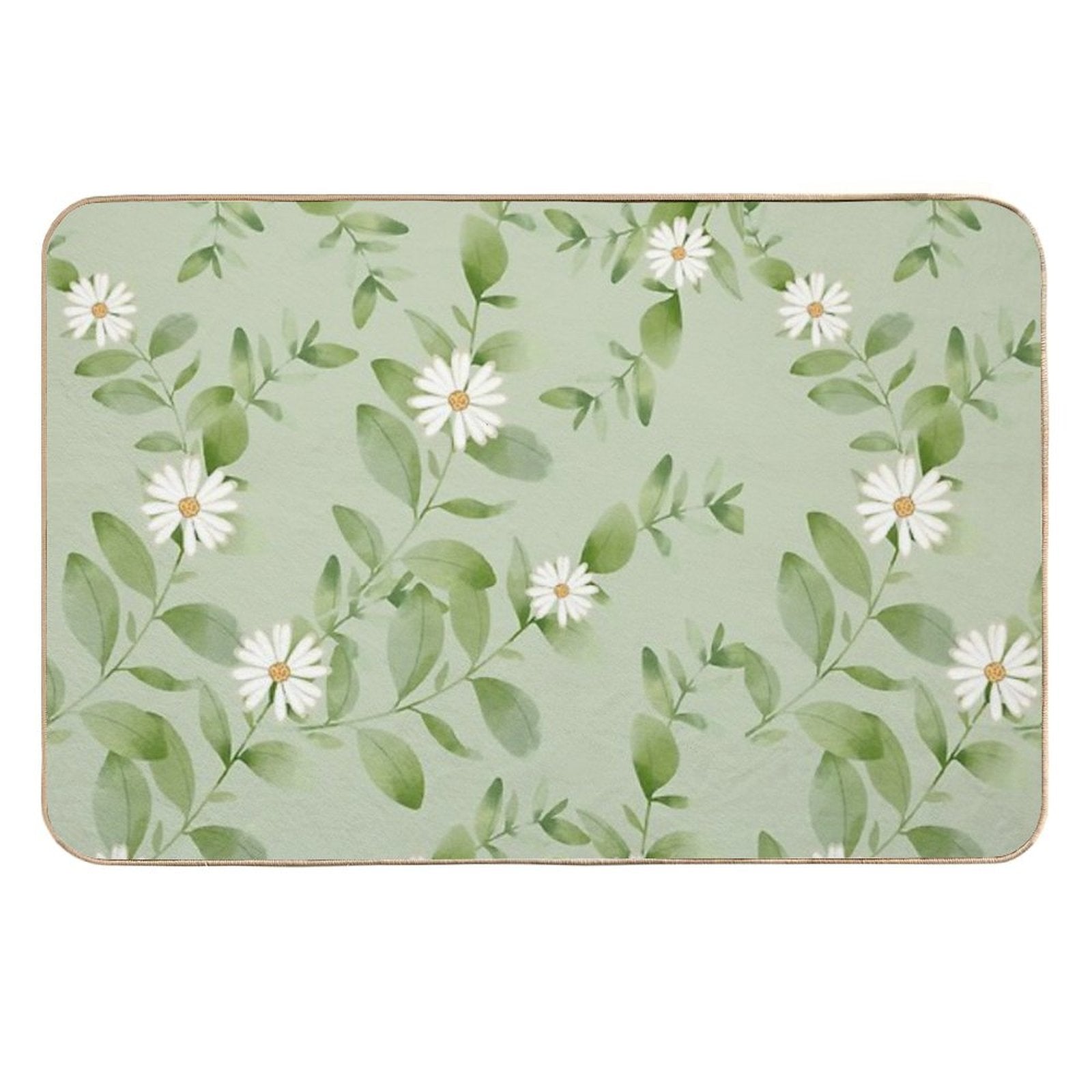 Plants  Flowers  Easy To Clean Bath Mat